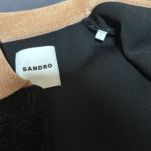 SANDRO embossed-button knit cardigan - Black - Picture 10 of 10